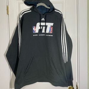 ADIDAS FIT NBA/WNBA Black Hoodie, Size XL